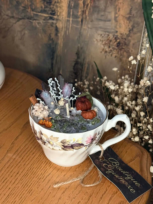 Tasse fleurie - Pleurs au cimetière