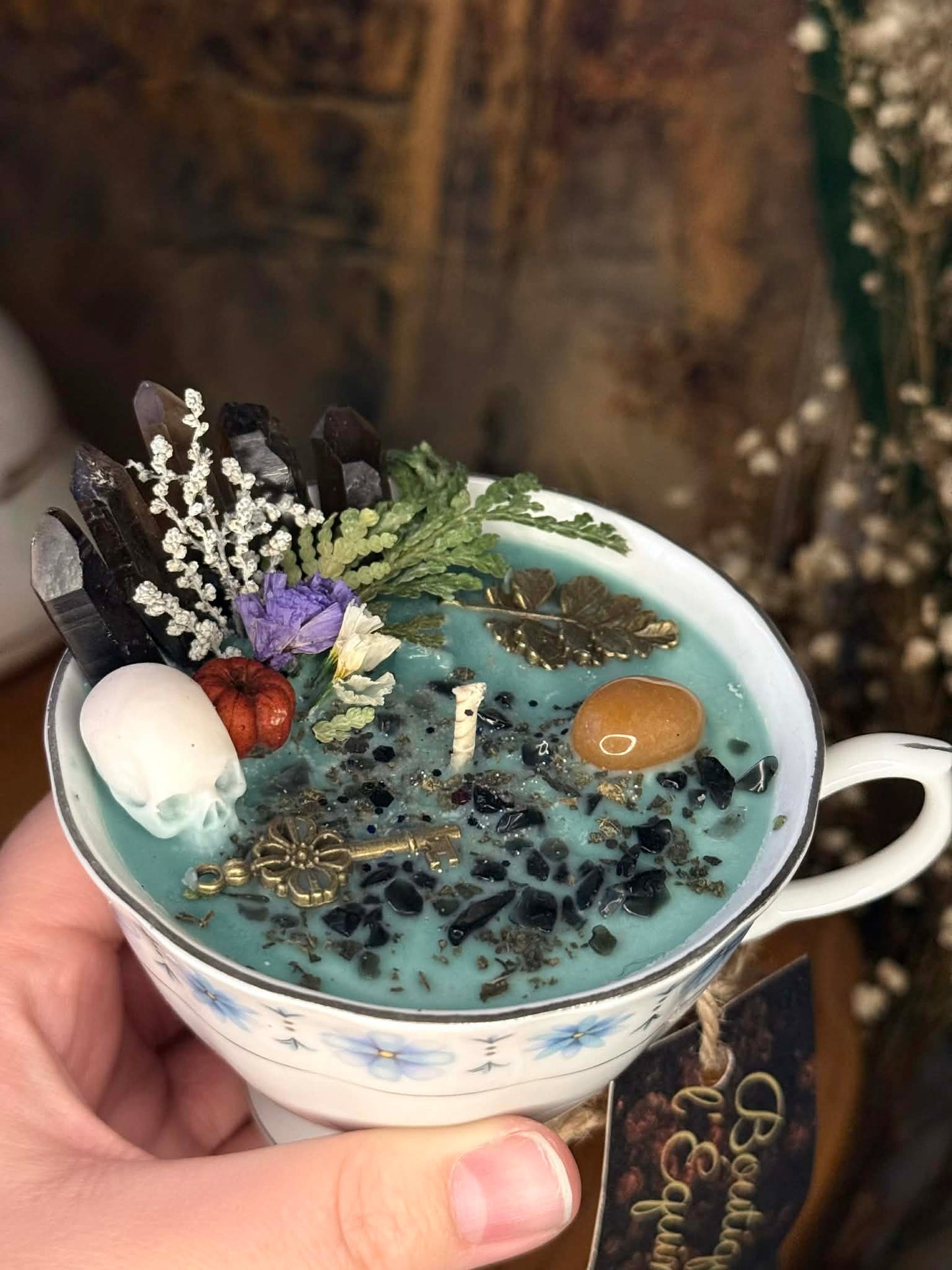 Tasse fleurs bleues- Murmure des appalaches