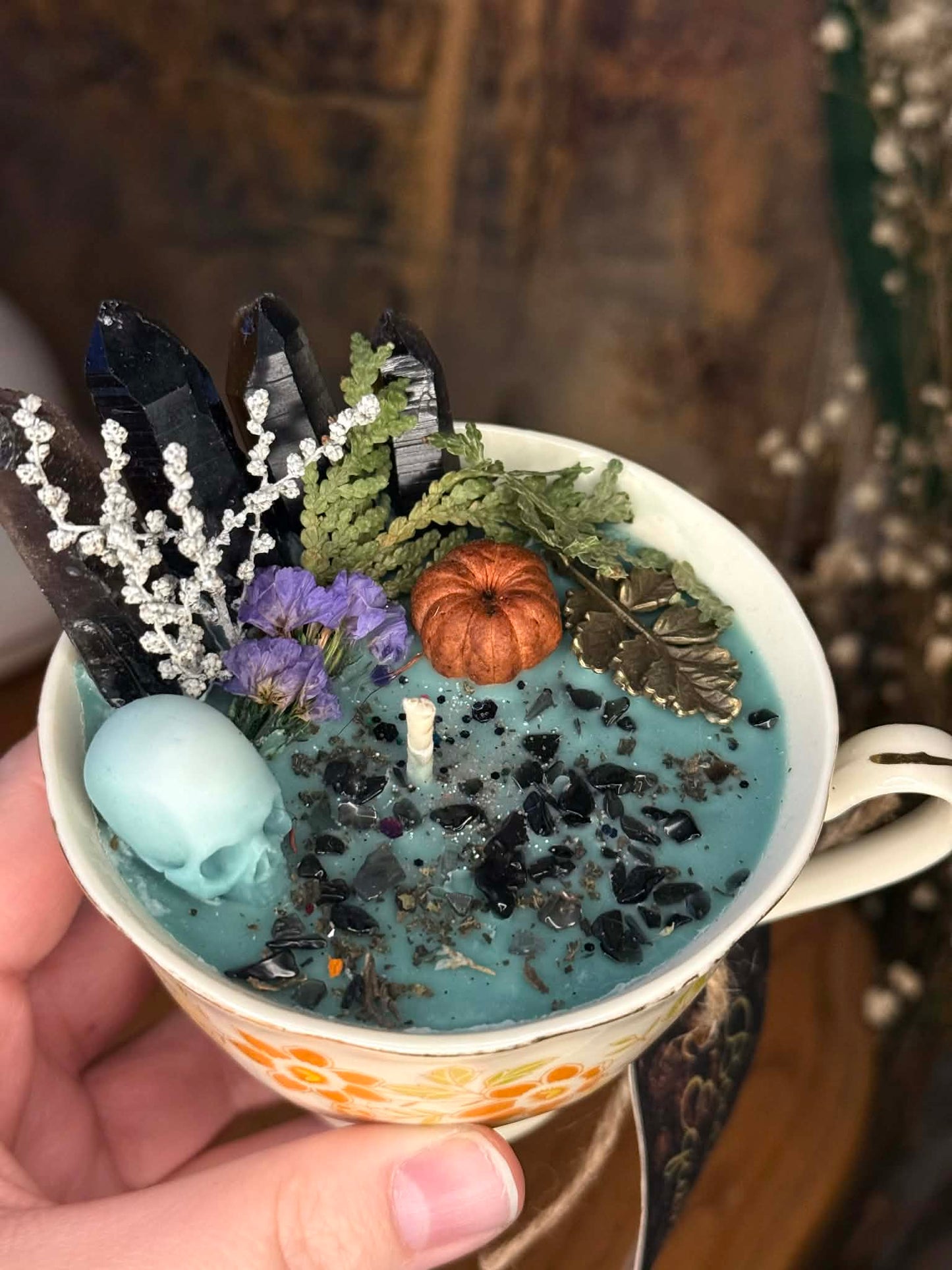 Tasse fleurs orangées - Murmure des appalaches