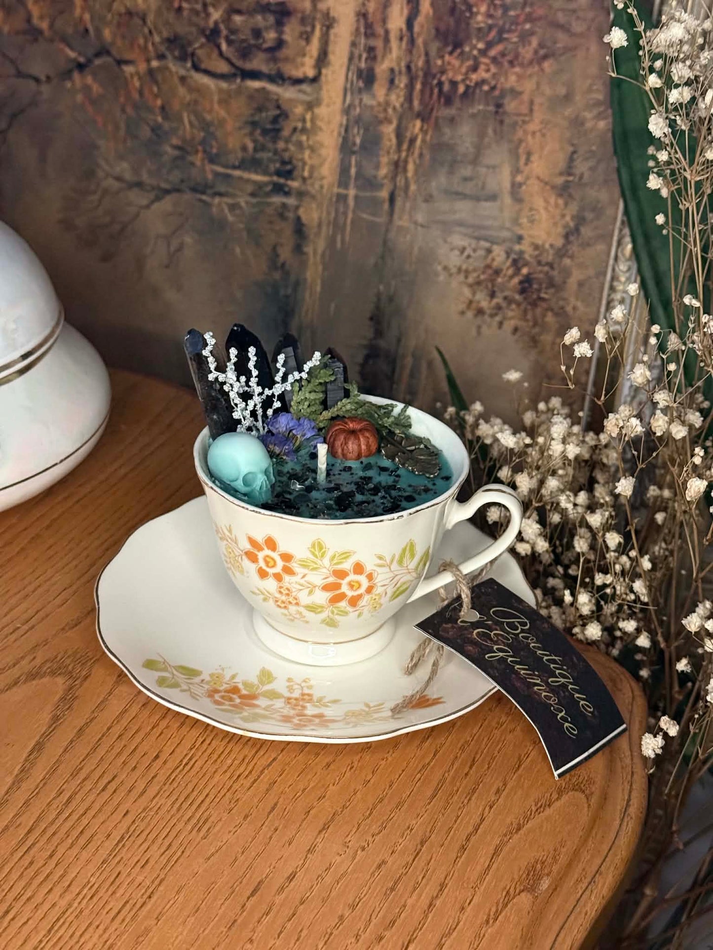 Tasse fleurs orangées - Murmure des appalaches